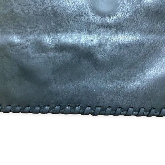 SENSEA Leather Boho Cutout Lined Slim Clutch In‎ Black - Picture 6 of 7